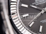 Rolex DateJust 41 SS Fluted Bezel KING 1:1 Best Edition 904L Steel Gray Stick Dial on Jubilee Bracelet VR3235 Super Clone Watch - Image 7