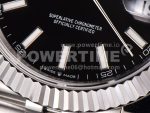 Rolex DateJust 41 SS Fluted Bezel KING 1:1 Best Edition 904L Steel Black Stick Dial on Jubilee Bracelet VR3235 Super Clone Watch - Image 5