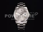 Rolex DateJust 41 SS Fluted Bezel KING 1:1 Best Edition 904L Steel Silver Dial on Oyster Bracelet VR3235 Super Clone Watch