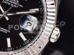 Rolex DateJust 41 SS Fluted Bezel KING 1:1 Best Edition 904L Steel Black Dial on Oyster Bracelet VR3235 Super Clone Watch - Image 7