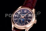 Patek Philippe Complications 5205R RG GRF Best Edition Black Dial on Brown Leather Strap A324 Super Clone Watch - Image 2