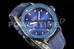 Blancpain Fifty Fathoms Bathyscaphe 43mm SS GF 1:1 Best Edition Blue Dial on Sail-canvas Strap A1315 Super Clone Watch - Image 3