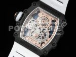 Richard Mille RM21-01 RG Tourbillon RMF Best Edition Skeleton Dial on White Rubber Strap Super Clone Watch - Image 9