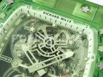 Richard Mille Replica Watches RM56-01 Green Transparent Tourbillon RMF Skeleton Dial White Rubber Strap 1:1 Fake watches Super Clone Watch - Image 4