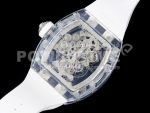 Richard Mille Replica Watches RM56-01 Transparent Tourbillon RMF Skeleton Dial White Rubber Strap 1:1 Fake watches Super Clone Watch - Image 8