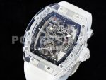 Richard Mille RM56-01 Transparent Tourbillon RMF Best Edition Skeleton Dial Black Inner Bezel on Transparent Rubber Strap Super Clone Watch - Image 3