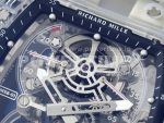 Richard Mille RM56-01 Transparent Tourbillon RMF Best Edition Skeleton Dial Black Inner Bezel on Transparent Rubber Strap Super Clone Watch - Image 4