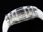 Richard Mille RM56-01 Transparent Tourbillon RMF Best Edition Skeleton Dial Black Inner Bezel on Transparent Rubber Strap Super Clone Watch - Image 7