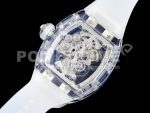 Richard Mille RM56-01 Transparent Tourbillon RMF Best Edition Skeleton Dial Black Inner Bezel on Transparent Rubber Strap Super Clone Watch - Image 8