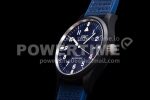IWC Mark XVIII IW328102 Black Ceramic M+F 1:1 Best Edition Blue Dial on Blue Nylon Strap A35111 Super Clone Watch - Image 10
