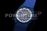 Zenith Defy Classic LF 1:1 Best Edition Skeleton Blue Dial White inner shadow blue bezel on blue rubber strap A2892 Super Clone Watch - Image 3
