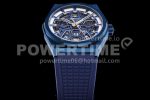 Zenith Defy Classic LF 1:1 Best Edition Skeleton Blue Dial White inner shadow blue bezel on blue rubber strap A2892 Super Clone Watch - Image 5