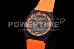 Zenith Defy Classic LF 1:1 Best Edition Skeleton Orange Dial Black Bezel on Orange rubber strap A2892 Super Clone Watch - Image 3