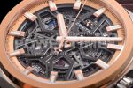 Zenith Defy Classic LF 1:1 Best Edition Skeleton Black Dial Rose gold Bezel on Brown Gummy Strap A2892 Super Clone Watch - Image 7