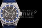 Zenith Defy Classic LF 1:1 Best Edition Skeleton Blue Dial on Blue Gummy Strap A2892 Super Clone Watch - Image 4