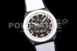 Zenith Defy Classic LF 1:1 Best Edition Skeleton Black Dial White Bezel on White Gummy Strap A2892 Super Clone Watch - Image 2