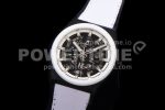 Zenith Defy Classic LF 1:1 Best Edition Skeleton Black Dial White Bezel on White Gummy Strap A2892 Super Clone Watch - Image 3