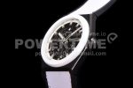 Zenith Defy Classic LF 1:1 Best Edition Skeleton Black Dial White Bezel on White Gummy Strap A2892 Super Clone Watch - Image 8