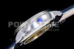 Blancpain Villeret 6654 SS Complicated Function OMF 1:1 Best Edition Blue Dial on Blue Leather Strap A6654 Super Clone Watch V3 - Image 7
