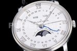 Blancpain Villeret 6654 SS Complicated Function OMF 1:1 Best Edition White Dial on Black Leather Strap A6654 Super Clone Watch V3 - Image 5