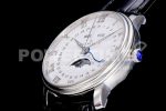 Blancpain Villeret 6654 SS Complicated Function OMF 1:1 Best Edition White Dial on Black Leather Strap A6654 Super Clone Watch V3 - Image 6