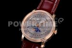 Blancpain Villeret 6654 RG Complicated Function OMF 1:1 Best Edition Gray Dial on Brown Leather Strap A6654 Super Clone Watch V3 - Image 3