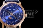 Blancpain Villeret 6654 RG Complicated Function OMF 1:1 Best Edition Blue Dial on Blue Leather Strap A6654 Super Clone Watch V3 - Image 4