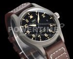 IWC Mark XVIII IW327006 Titanium V7F 1:1 Best Edition Black Dial on Brown Leather Strap A2892 Super Clone Watch - Image 2