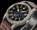 IWC Mark XVIII IW327006 Titanium V7F 1:1 Best Edition Black Dial on Brown Leather Strap A2892 Super Clone Watch - Image 4