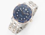 Seamaster Diver 300M SS/RG ORF 1:1 Best Edition YG Bezel Blue Dial on SS/RG Bracelet A8800 - Image 2