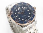 Seamaster Diver 300M SS/RG ORF 1:1 Best Edition YG Bezel Blue Dial on SS/RG Bracelet A8800 - Image 3
