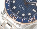 Seamaster Diver 300M SS/RG ORF 1:1 Best Edition YG Bezel Blue Dial on SS/RG Bracelet A8800 - Image 5