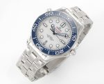 Seamaster Diver 300M SS Blue Ceramic Bezel VSF 1:1 Best Edition White Dial on SS Bracelet A8800 - Image 2