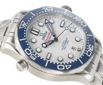 Seamaster Diver 300M SS Blue Ceramic Bezel VSF 1:1 Best Edition White Dial on SS Bracelet A8800 - Image 4
