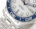 Seamaster Diver 300M SS Blue Ceramic Bezel VSF 1:1 Best Edition White Dial on SS Bracelet A8800 - Image 5