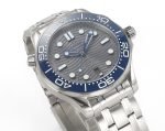 Seamaster Diver 300M SS Blue Ceramic Bezel VSF 1:1 Best Edition Gray Dial on SS Bracelet A8800 - Image 3
