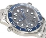 Seamaster Diver 300M SS Blue Ceramic Bezel VSF 1:1 Best Edition Gray Dial on SS Bracelet A8800 - Image 4