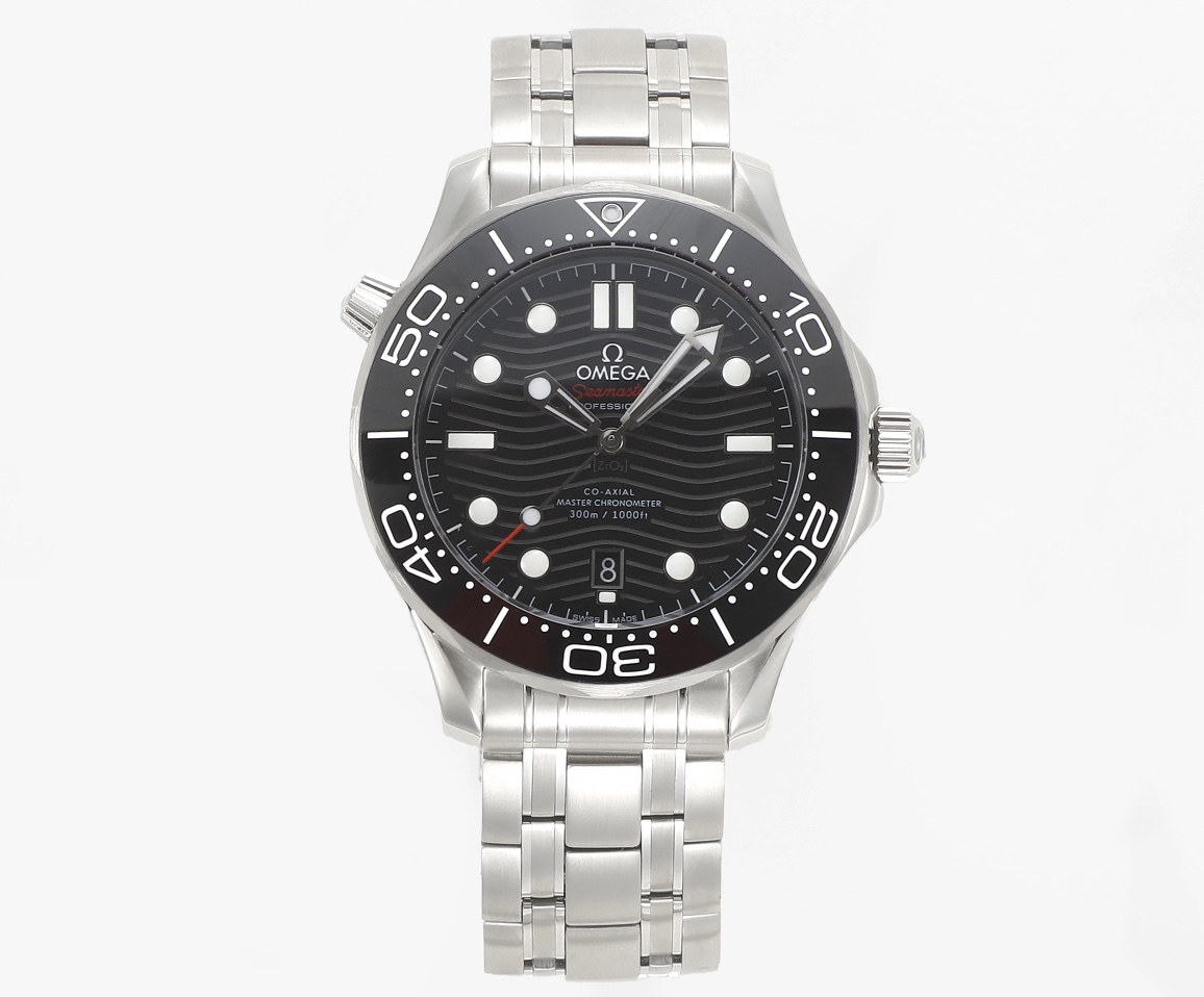 Seamaster Diver 300M SS Black Ceramic Bezel VSF 1:1 Best Edition Black Dial on SS Bracelet A8800