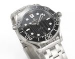 Seamaster Diver 300M SS Black Ceramic Bezel VSF 1:1 Best Edition Black Dial on SS Bracelet A8800 - Image 3