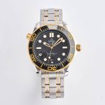 Seamaster Diver 300M SS/YG VSF 1:1 Best Edition YG Bezel Black Dial on SS/YG Bracelet A8800