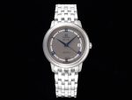 De Ville 36.8mm SS HRF 1:1 Best Edition Gray Dial Blue Marker on SS Bracelet A2824