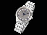 De Ville 36.8mm SS HRF 1:1 Best Edition Gray Dial Blue Marker on SS Bracelet A2824 - Image 2