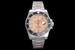 Submariner Sandblasted DIWF Best Edition Carbon Bezel Brown Dial on SS Bracelet VR3135