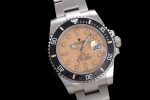 Submariner Sandblasted DIWF Best Edition Carbon Bezel Brown Dial on SS Bracelet VR3135 - Image 3