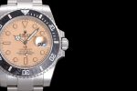 Submariner Sandblasted DIWF Best Edition Carbon Bezel Brown Dial on SS Bracelet VR3135 - Image 5