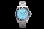 Submariner Sandblasted DIWF Best Edition Carbon Bezel Tiffany Blue Dial on SS Bracelet VR3135