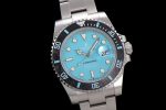Submariner Sandblasted DIWF Best Edition Carbon Bezel Tiffany Blue Dial on SS Bracelet VR3135 - Image 2