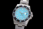 Submariner Sandblasted DIWF Best Edition Carbon Bezel Tiffany Blue Dial on SS Bracelet VR3135 - Image 3