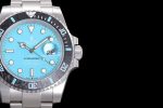 Submariner Sandblasted DIWF Best Edition Carbon Bezel Tiffany Blue Dial on SS Bracelet VR3135 - Image 4