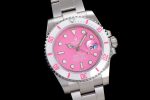 Submariner Sandblasted DIWF Best Edition White Bezel Pink Dial on SS Bracelet VR3135 - Image 2